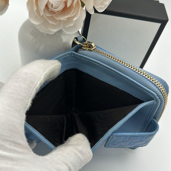 Gucci Micro Guccisima bifold wallet Turqoise! - Picture 12 of 16